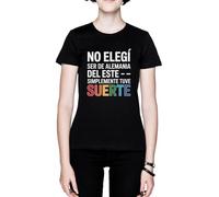 No Elegí Ser De Alemania del Este Negro Mujer Camiseta Black Women's T-Shirt tee