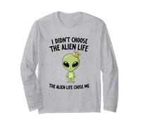 No elegí The Alien Life Choose Me Crown Apparel Manga Larga