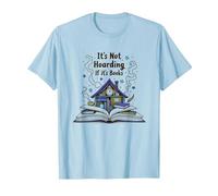 No es acaparamiento si Son Libros - El sueño del ratón de Biblioteca Camiseta, Hombre, Azul Bebé, 3XL