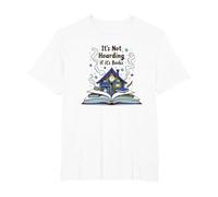 No es acaparamiento si Son Libros - El sueño del ratón de Biblioteca Camiseta, Hombre Tallas Grandes, Blanco, 5X Alto