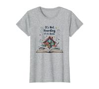No es acaparamiento si Son Libros - El sueño del ratón de Biblioteca Camiseta, Mujer, Gris Jaspeado, 3XL