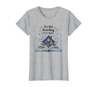 No es acaparamiento si Son Libros - El sueño del ratón de Biblioteca Camiseta, Mujer, Gris Jaspeado, XXL