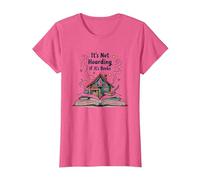No es acaparamiento si Son Libros - El sueño del ratón de Biblioteca Camiseta, Mujer, Rosa Jaspeado, XL
