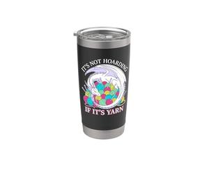 No es acumular si es un aficionado a tejer a ganchillo Vaso térmico de acero inoxidable de doble pared