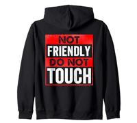 No es amigable, no Toque, Cita sarcástica Divertida Sudadera con Capucha