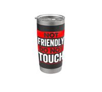 No es amigable, no toque, cita sarcástica divertida Vaso térmico de acero inoxidable de doble pared