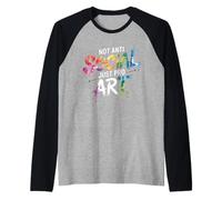 No es antisocial solo profesor de arte profesional introvertidos & Creativos Camiseta Manga Raglan
