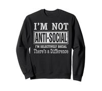 No es Antisocial Soy selectivamente Social introvertido Sudadera