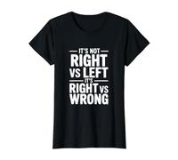 No es Correcto vs Izquierdo, es Correcto vs incorrecto Camiseta gráfica económica, Mujer, Negro, M