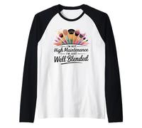 No es de Alto Mantenimiento, Solo un Artista de Maquillaje Bien Mezclado Camiseta Manga Raglan