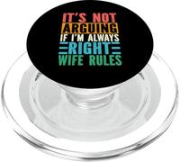 No es discutir si siempre tengo razón Esposa gobierna pareja PopSockets PopGrip para MagSafe