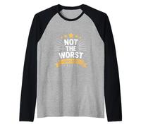 No es el Peor Empleado Divertido sarcástico Insignia Diciendo Camiseta Manga Raglan