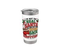 No es el verdadero doble significado navideño divertido y descarado de Papá Noel Vaso térmico de acero inoxidable de doble pared
