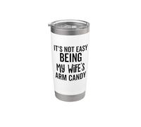 No es fácil ser el brazo de mi esposa caramelo divertido diciendo marido Vaso térmico de acero inoxidable de doble pared