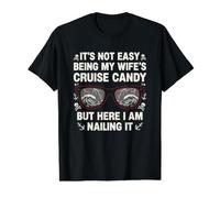 No es fácil ser el Caramelo de Crucero de mi Esposa Camiseta gráfica económica, Hombre, Negro, L