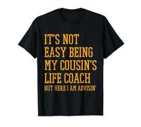 No es fácil ser el Entrenador de Vida de mi Primo Camiseta gráfica económica, Hombre, Negro, M