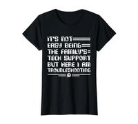 No es fácil ser el Soporte técnico de la Familia - Sarcastic Camiseta gráfica económica, Mujer, Negro, XL