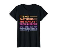 No es fácil ser el Soporte técnico de la Familia - Vintage Camiseta gráfica económica, Mujer, Negro, M