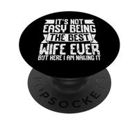 No es fácil ser la Mejor Esposa de Todos los Tiempos, Pero aquí Soy Divertido PopSockets PopGrip Adhesivo