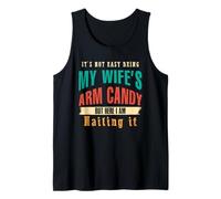 No es fácil ser mi esposa, pero aquí estoy clavándolo divertido marido Camiseta sin Mangas