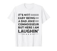 No es fácil ser un Padre conocedor de bromas Camiseta gráfica económica, Hombre, Blanco, XL