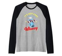 No es fácil Ser Wheezy Inhalador de asma Alergia Respiratoria Camiseta Manga Raglan