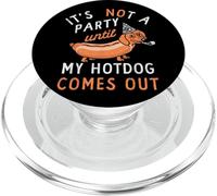 No Es Fiesta Sin Mi Hotdog Perro Salchicha PopSockets PopGrip para MagSafe