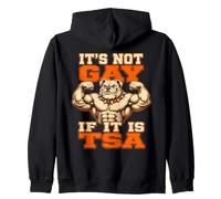 No es Gay si es TSA Airport Funny Meme Intercambio de Aeropuerto Sudadera con Capucha