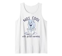 No es Genial con Meme de Gorro de Hielo Fundido de Oso Polar de Calentamiento Global Camiseta sin Mangas