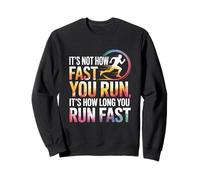 No es lo rápido Que corres Maratón Correr Motivación XC Sudadera