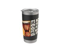 No es lo rápido que tocas Le encanta tocar la batería Percusión Djembe Vaso térmico de acero inoxidable de doble pared