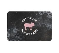 No Es Mi Cerdo, No Es Mi Granja Alfombrilla De Baño Secado Rápido Alfombra Baño Cómoda Felpudos Entrada para Exterior Oficina Pasillo 40X60Cm