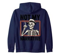 No es mi narrativa Esqueleto Espeluznante con Sombrero punti Sudadera con Capucha