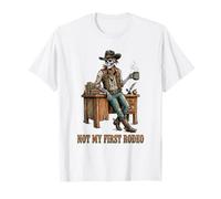 No es mi Primer Profesor Divertido de Western de Vaqueros con Esqueletos de Rodeo Camiseta