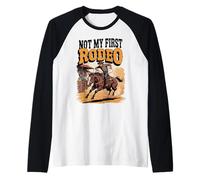No es mi Primer Rodeo Horse Country Western Vintage Hombres Mujeres Camiseta Manga Raglan