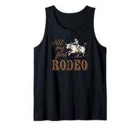 No es mi primer Rodeo, Vaquera Montando Toro Camiseta sin Mangas