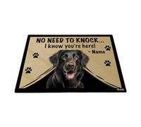 No Es Necesario Llamar, Sé Que Estás Aquí - Perro Retriever De Pelo Liso Alfombra Puerta Divertidos Felpudo De Entrada Fácil De Limpiar Tapete para Puerta para Jardín Pasillo 40X60 Cm