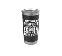 No es perfecto, pero Jesús murió por mí - Christian Jesus Vaso térmico de acero inoxidable de doble pared