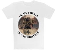No Es Pesado Es Mi Hermano Camiseta Blanca para Niños Camiseta De Manga Corta para Niños Kids White tee Children Short Sleeve T-Shirt