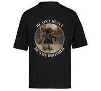 No Es Pesado Es Mi Hermano Camiseta Extragrande Holgada Negra Unisex Unisex Black tee Baggy Oversized T-Shirt