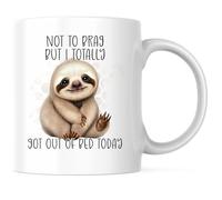 No Es Por Presumir, Pero Hoy Me Levanté De La Cama Por Completo. Tazas De Cerámica Con Asa Tazas De Desayuno Chic Mug Para Oficina Escuela Cacao 330Ml