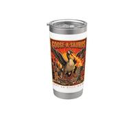 No es tan tonto ahora Goose-a-Saurus City Monster Rampage Retro Vaso térmico de acero inoxidable de doble pared