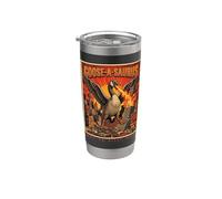 No es tan tonto ahora Goose-a-Saurus City Monster Rampage Retro Vaso térmico de acero inoxidable de doble pared