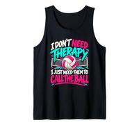 No es Terapia Solo Necesito Que llamen a la Pelota Voleibol Camiseta sin Mangas