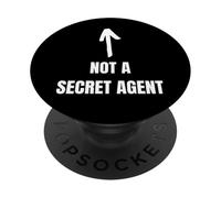 No es un agente secreto divertido detective privado e inspector espía PopSockets PopGrip Adhesivo