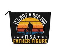 No es un Cuerpo de papá, es una Figura paterna. Neceser de Maquillaje de cáñamo sintético para el Día del Padre. Bolsa de Viaje. Neceser ecológico y Duradero con Cremallera. 24 x 17 cm.