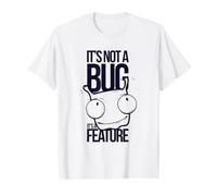 No es un Error, es una característica: Funny Programmer Coder G amiseta gráfica económica, Hombre, Blanco, M