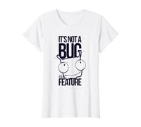 No es un Error, es una característica: Funny Programmer Coder G amiseta gráfica económica, Mujer, Blanco, L