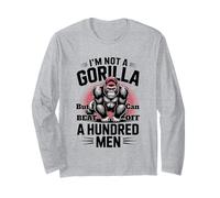 No es un Gorila, Pero Puedo vencer a 100 Hombres Gimnasio Divertido Manga Larga