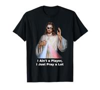 No es un Jugador, Solo Reza a Jesús Arte Cristiano Divertido Camiseta